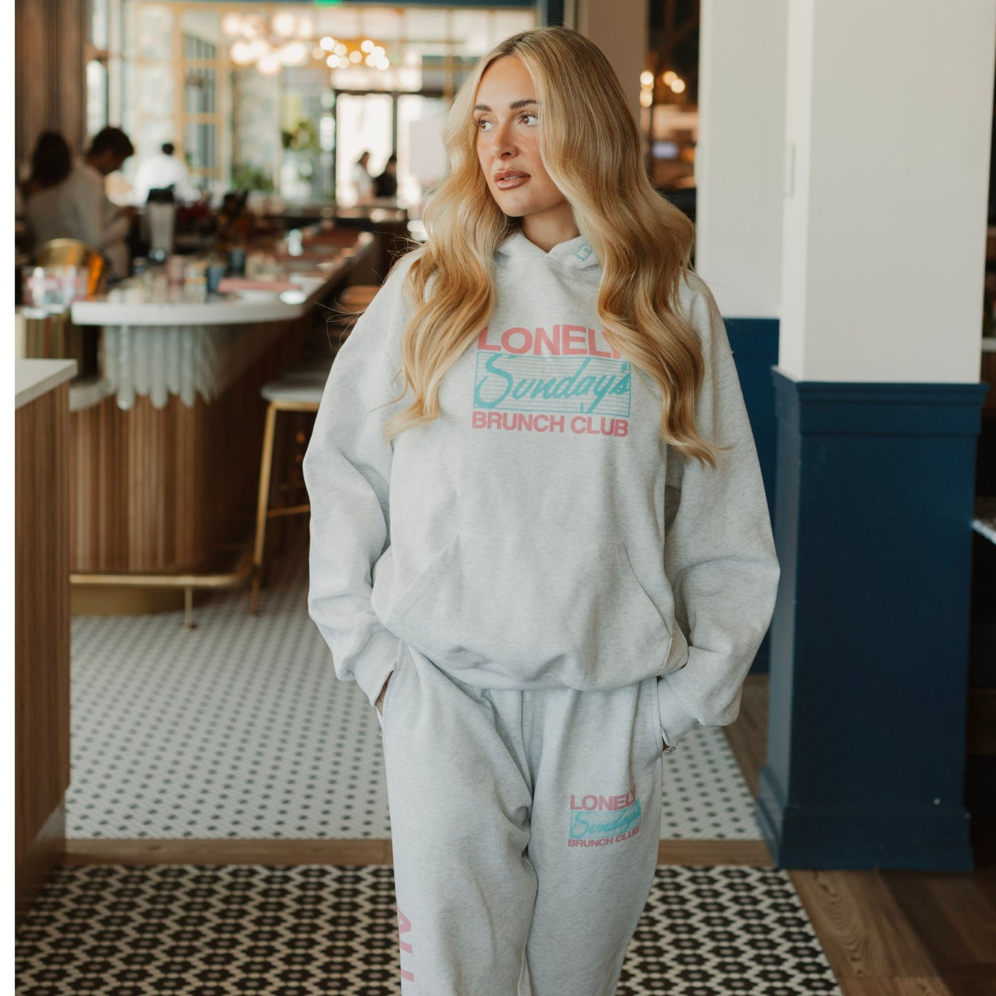 Sunday's Best x Lonely Ghost: All You Need Is Sundays Hoodie Sweats Hat T-shirt Bundle in Heather Grey/White