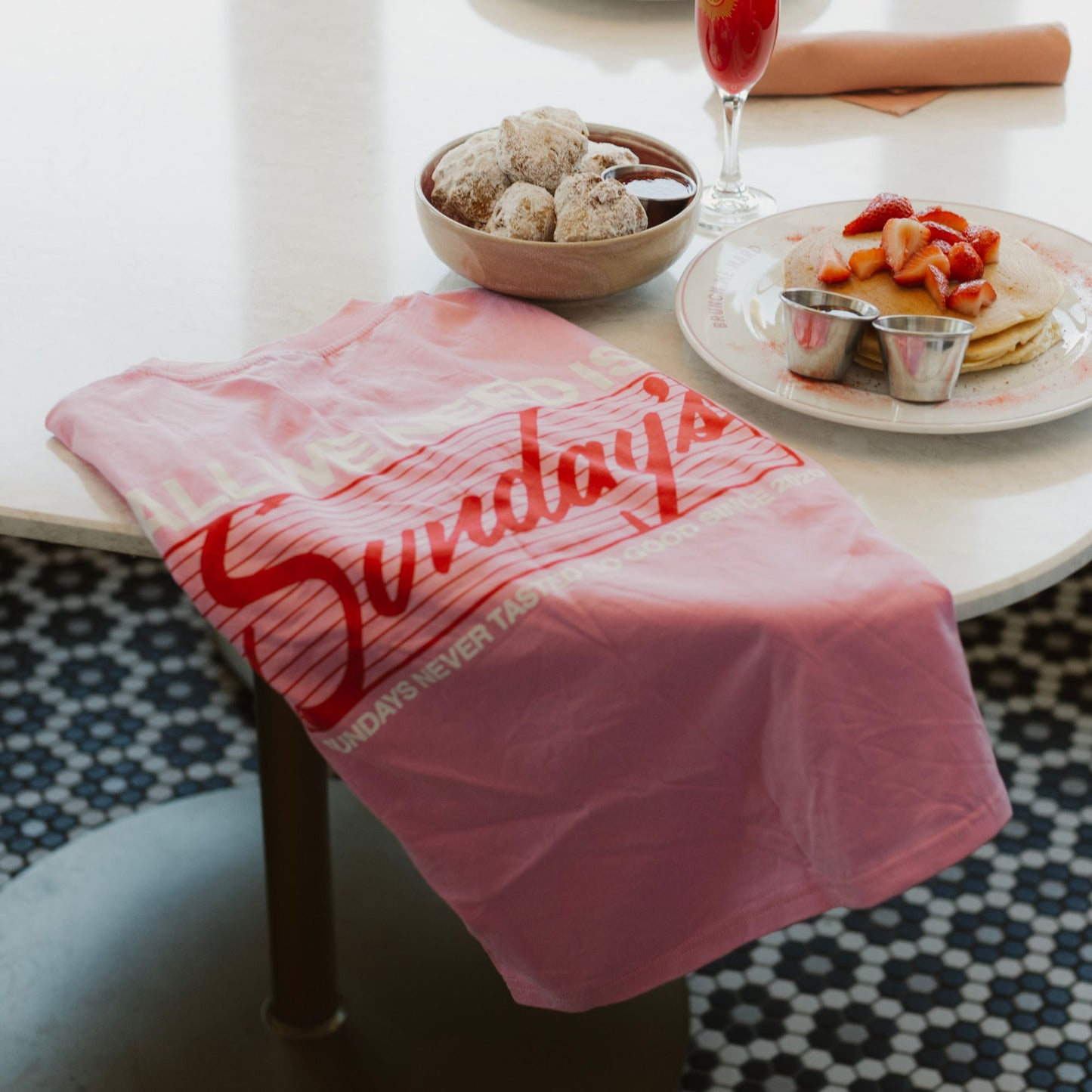 Sunday's Best x Lonely Ghost: All You Need Is Sundays Hoodie Sweats Hat T-shirt Bundle in Cupid Pink
