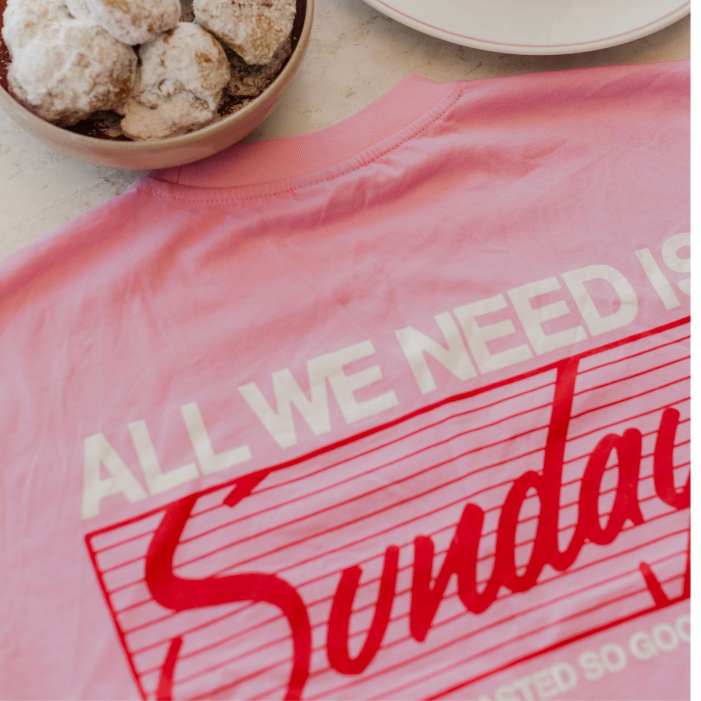 Sunday's Best x Lonely Ghost: All You Need Is Sundays Hoodie Sweats Hat T-shirt Bundle in Cupid Pink
