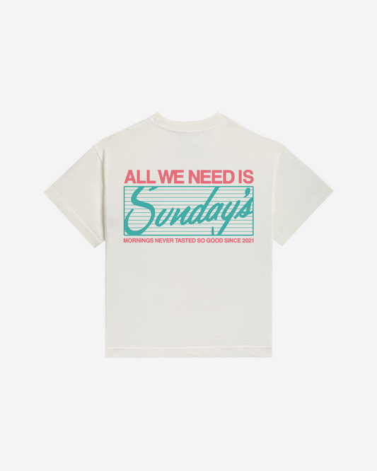 All You Need Is Sunday's Essential Tee in White